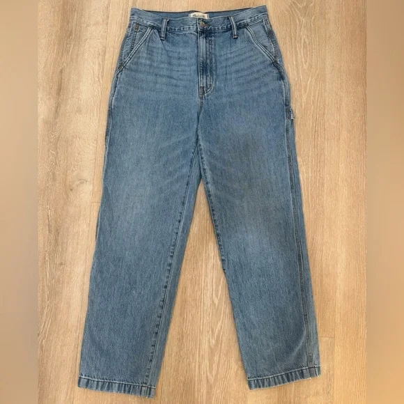 MADEWELL The Perfect Vintage Straight Carpenter Jeans Size 28 Dunview Blue Retro - Picture 4 of 12